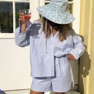 Djerf Avenue Blue Stripe Breezy PJ Set